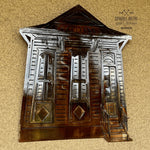 New Orleans Shotgun House Copper Finish Metal Art