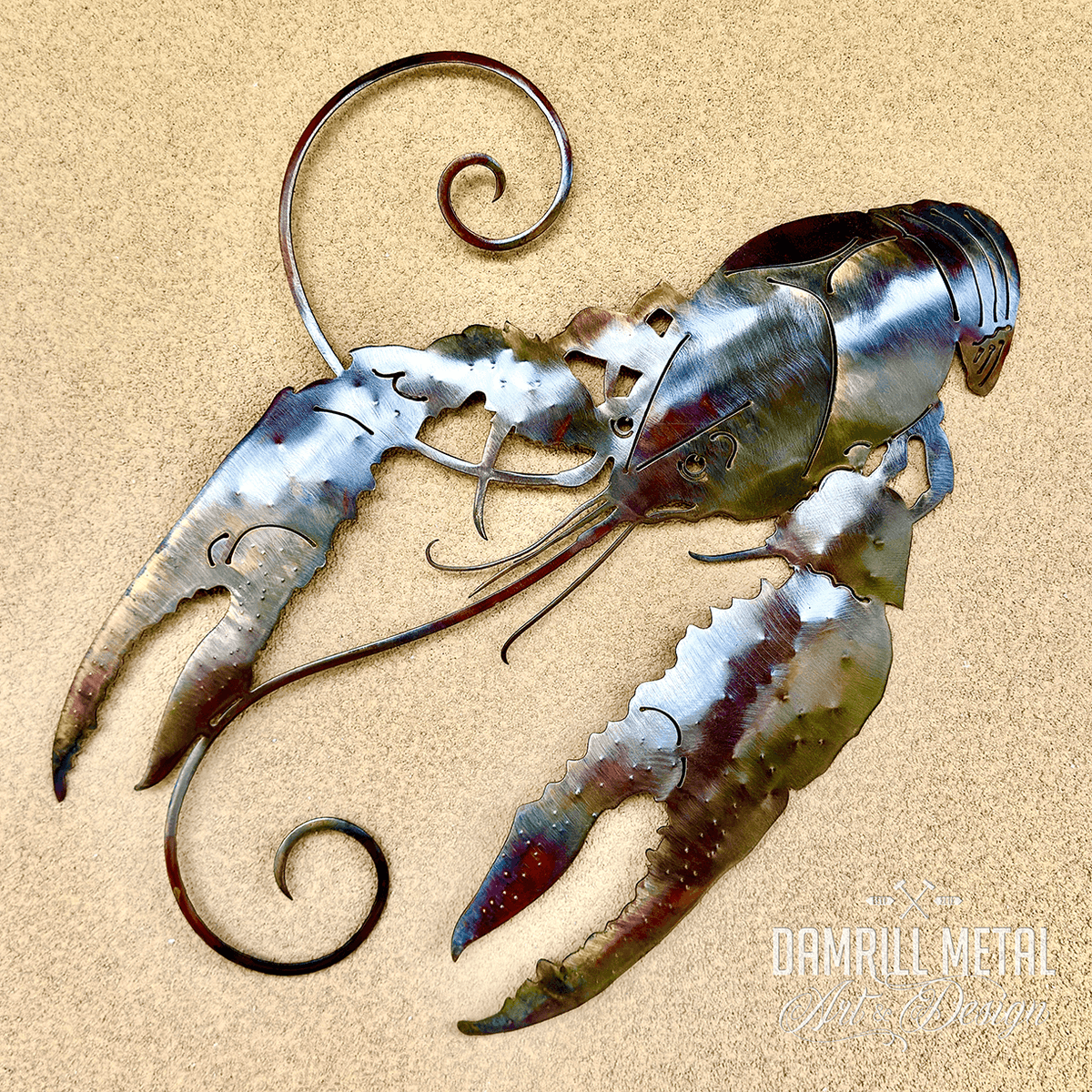 Cajun Crawfish Metal Wall Art
