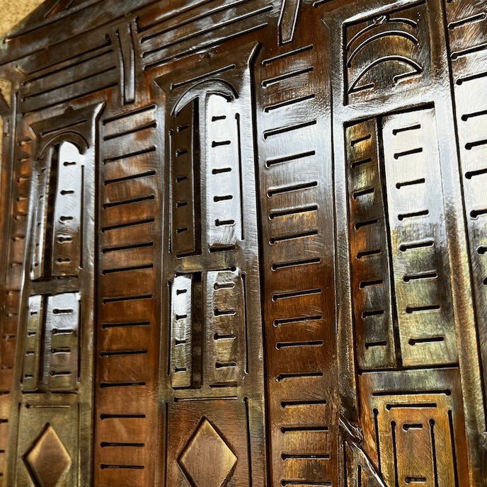 New Orleans Shotgun House Copper Finish Metal Art