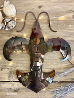 Crawfish Fleur de Lis Metal Art - Damrill Metal Sculpture