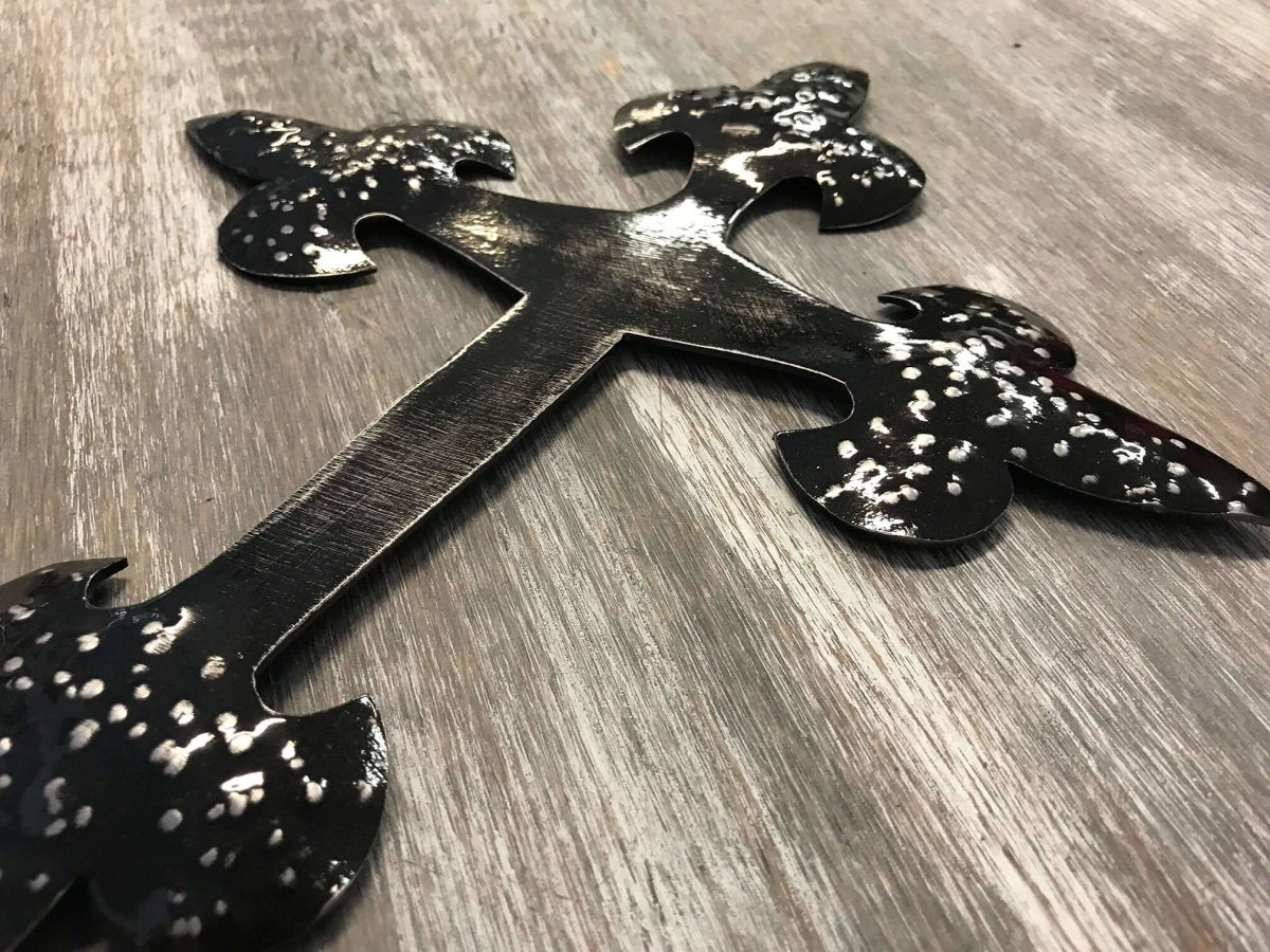 French Metal Cross Wall Art - Damrill Metal Sculpture