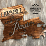 Laissez Les Bons Temps Rouler Louisiana Metal Art Boot - Damrill Metal Sculpture