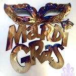 Mardi Gras Mask Metal Wall Art - Damrill Metal Sculpture