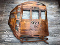 New Orleans Streetcar Copper Finish Metal Art Trolly St Charles - Damrill Metal Sculpture