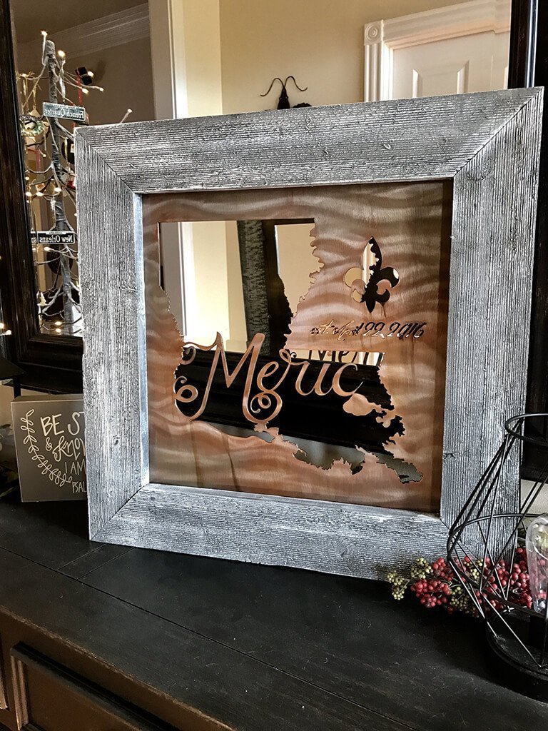 Personalized Wedding & Anniversary Framed Art - Damrill Metal Sculpture