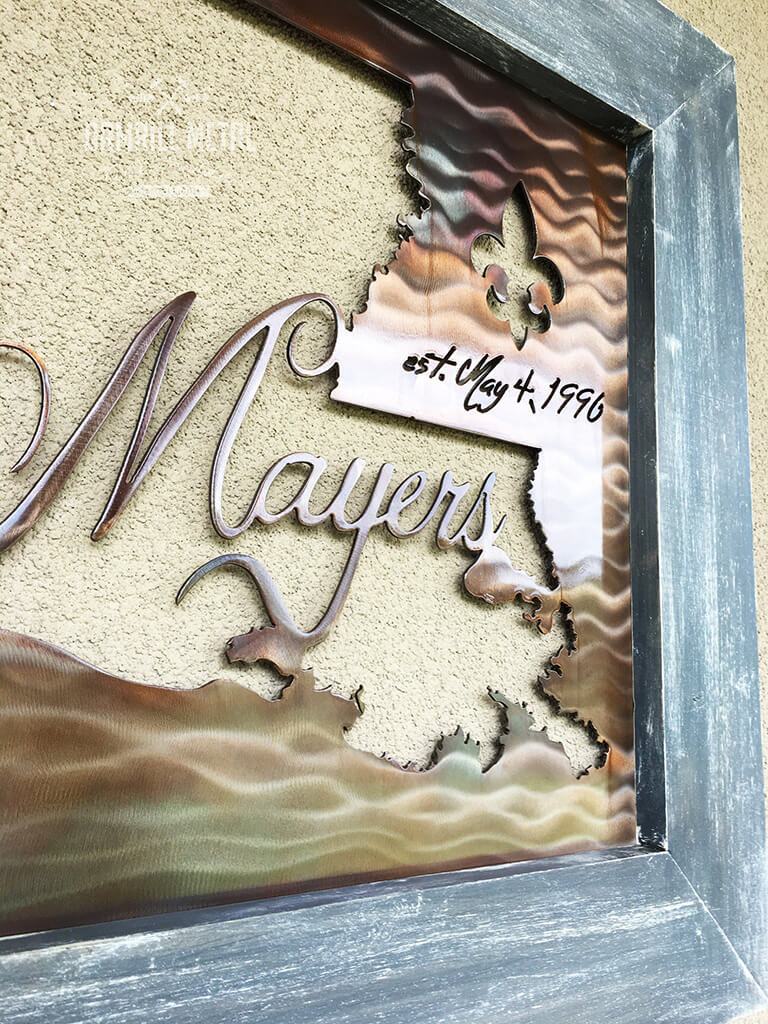 Personalized Wedding & Anniversary Framed Art - Damrill Metal Sculpture