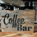 Coffee Bar Reclaimed Barn Wood Sign