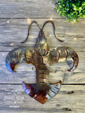 Crawfish Fleur de Lis Metal Art - Damrill Metal Sculpture