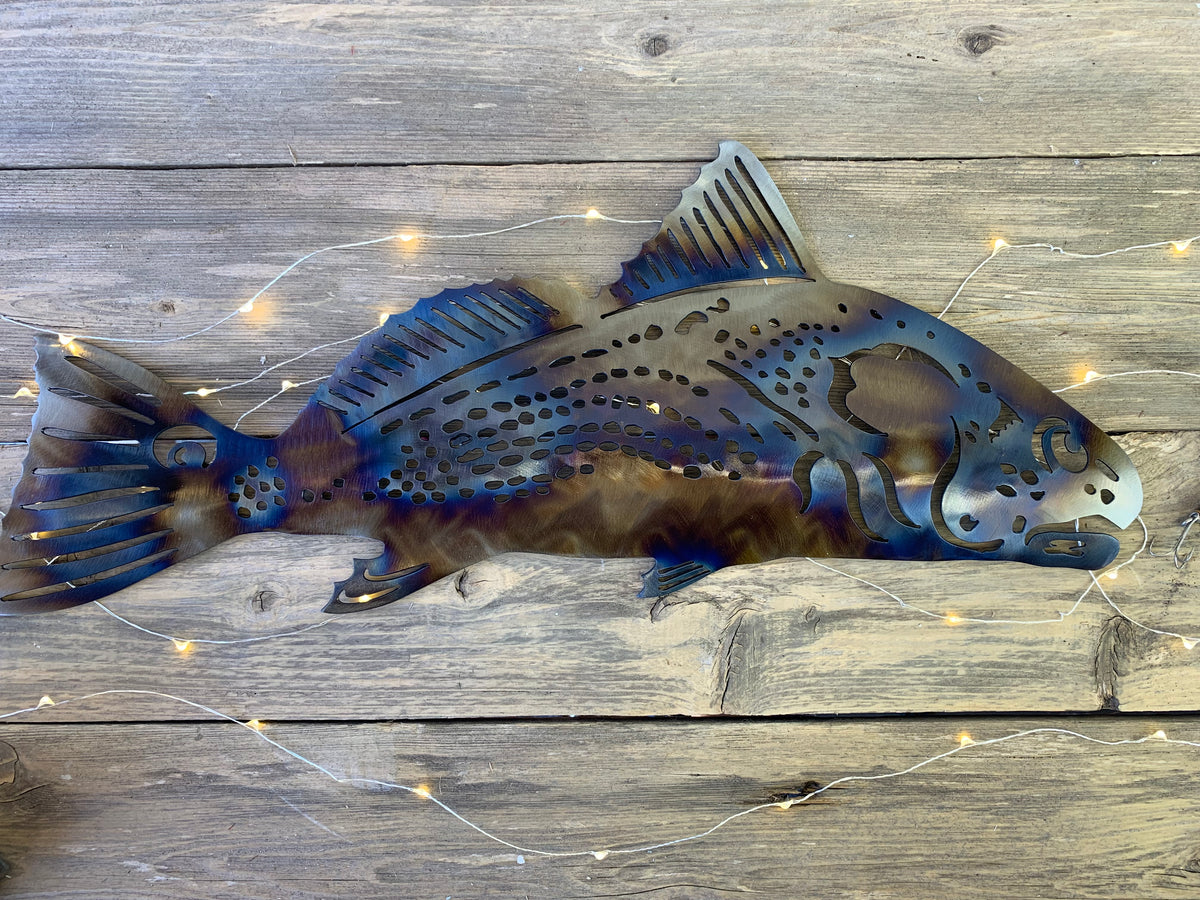 Red Fish Red Drum Wall Art Metal Snapper Coast Coastal Decor Bull Red