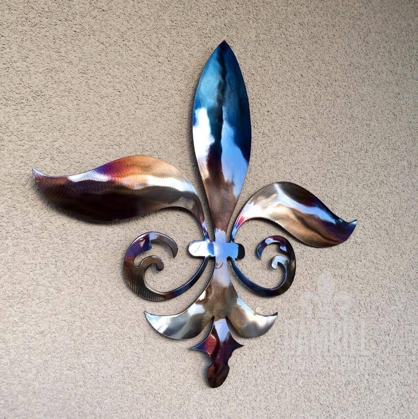 Lafayette Fleur de Lis Metal Art - Damrill Metal Sculpture