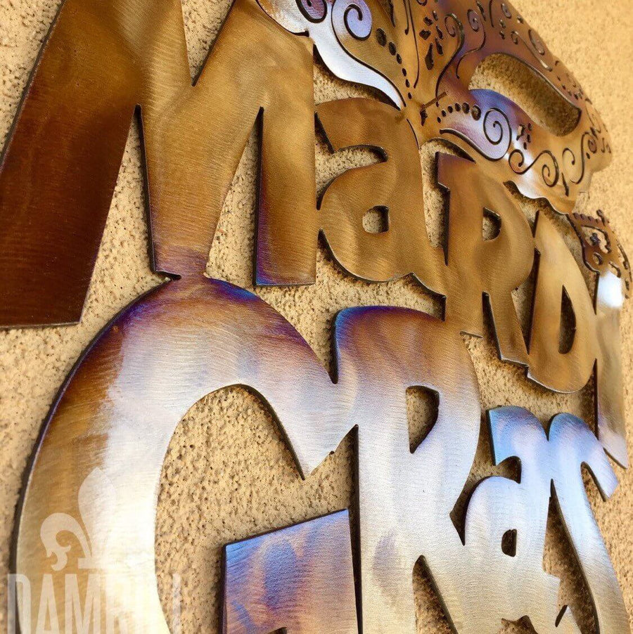 Mardi Gras Mask Metal Wall Art - Damrill Metal Sculpture
