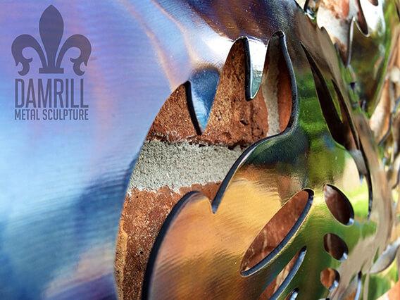 Metal Blue Crab Wall Art Crustacean Seafood - Damrill Metal Sculpture