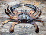 Metal Blue Crab Wall Art Crustacean Seafood - Damrill Metal Sculpture