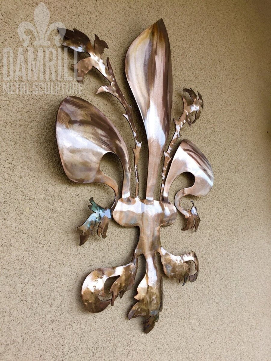 Metal Italian Fleur De Lis Wall Decor home - Damrill Metal Sculpture