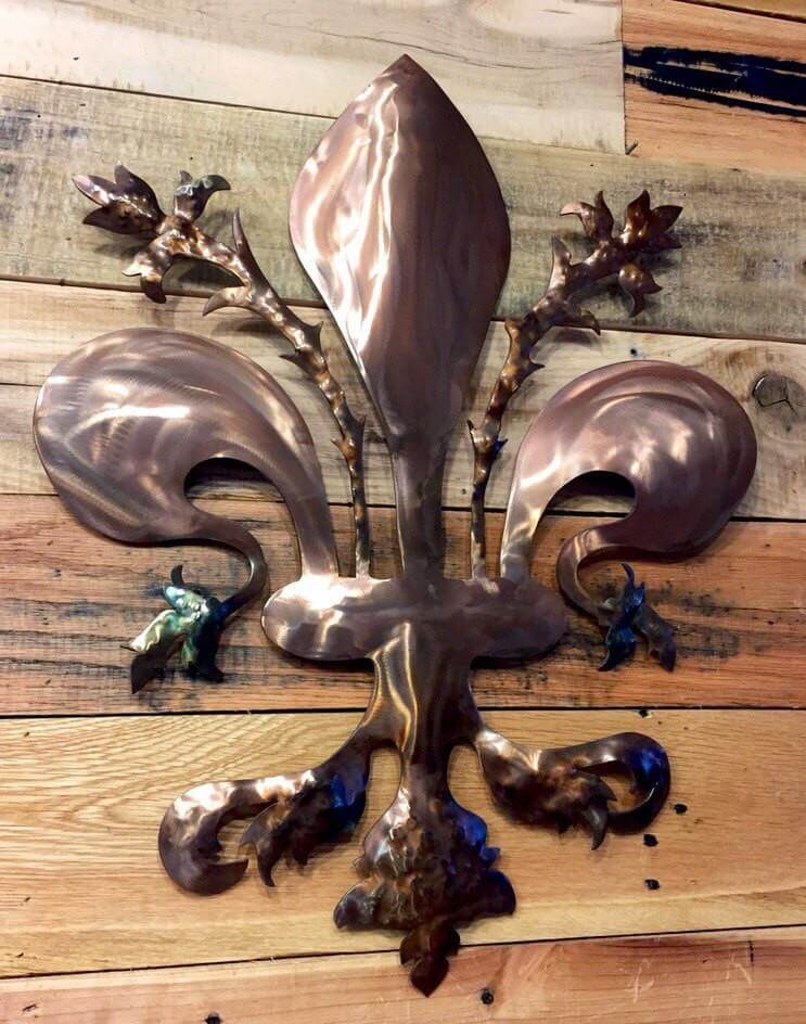 Metal Italian Fleur De Lis Wall Decor home - Damrill Metal Sculpture