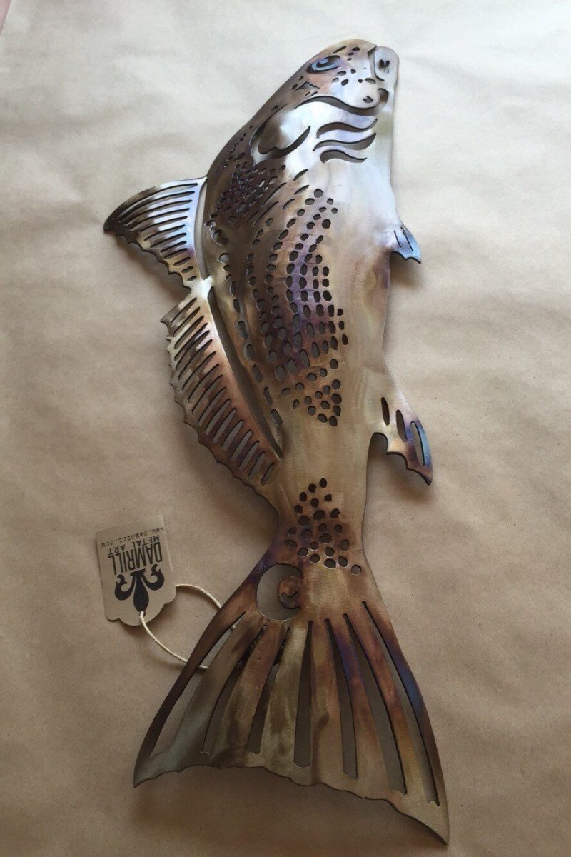 Red Fish Red Drum Wall Art Metal Snapper Coast Coastal Decor Bull Red - Damrill Metal Sculpture