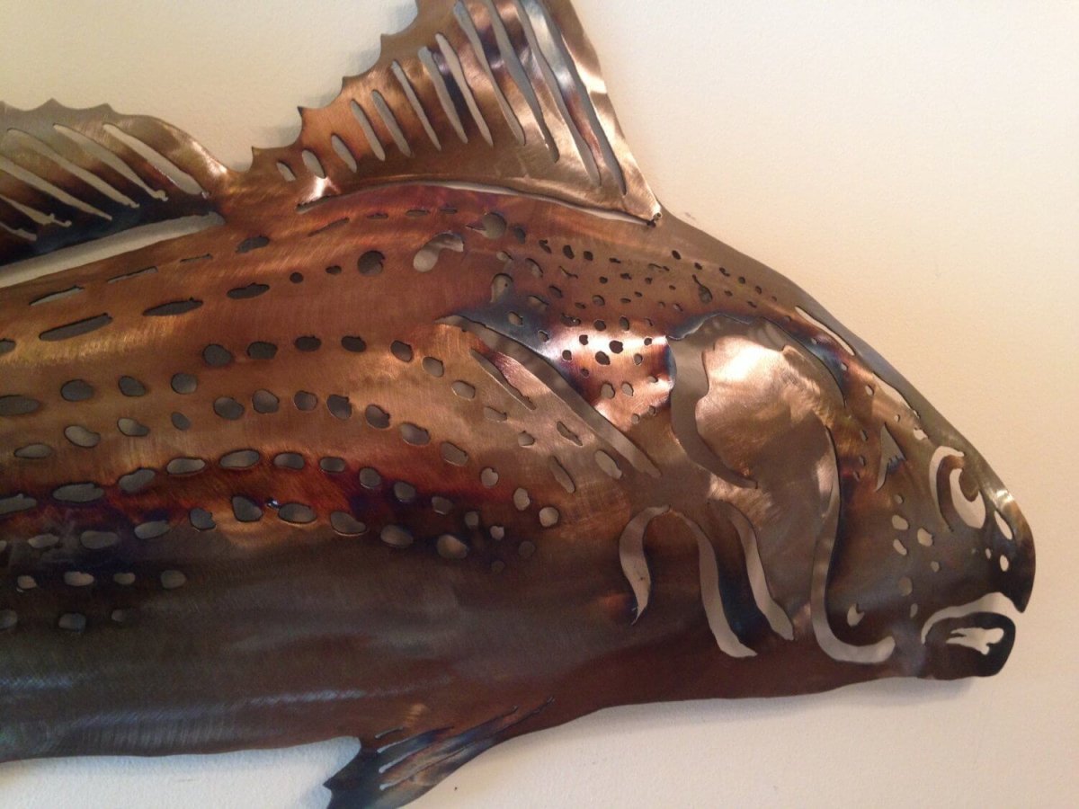 Red Fish Red Drum Wall Art Metal Snapper Coast Coastal Decor Bull Red - Damrill Metal Sculpture