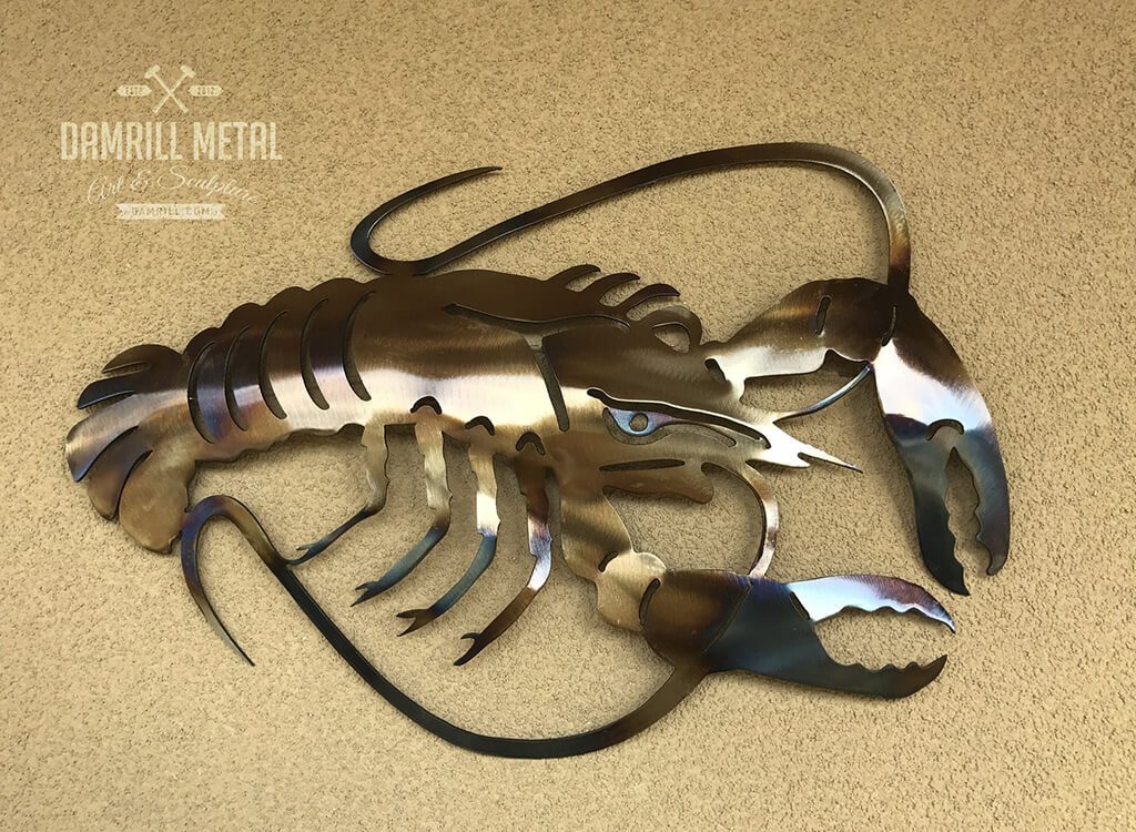 Rustic Crawfish Metal Wall Art - Damrill Metal Sculpture