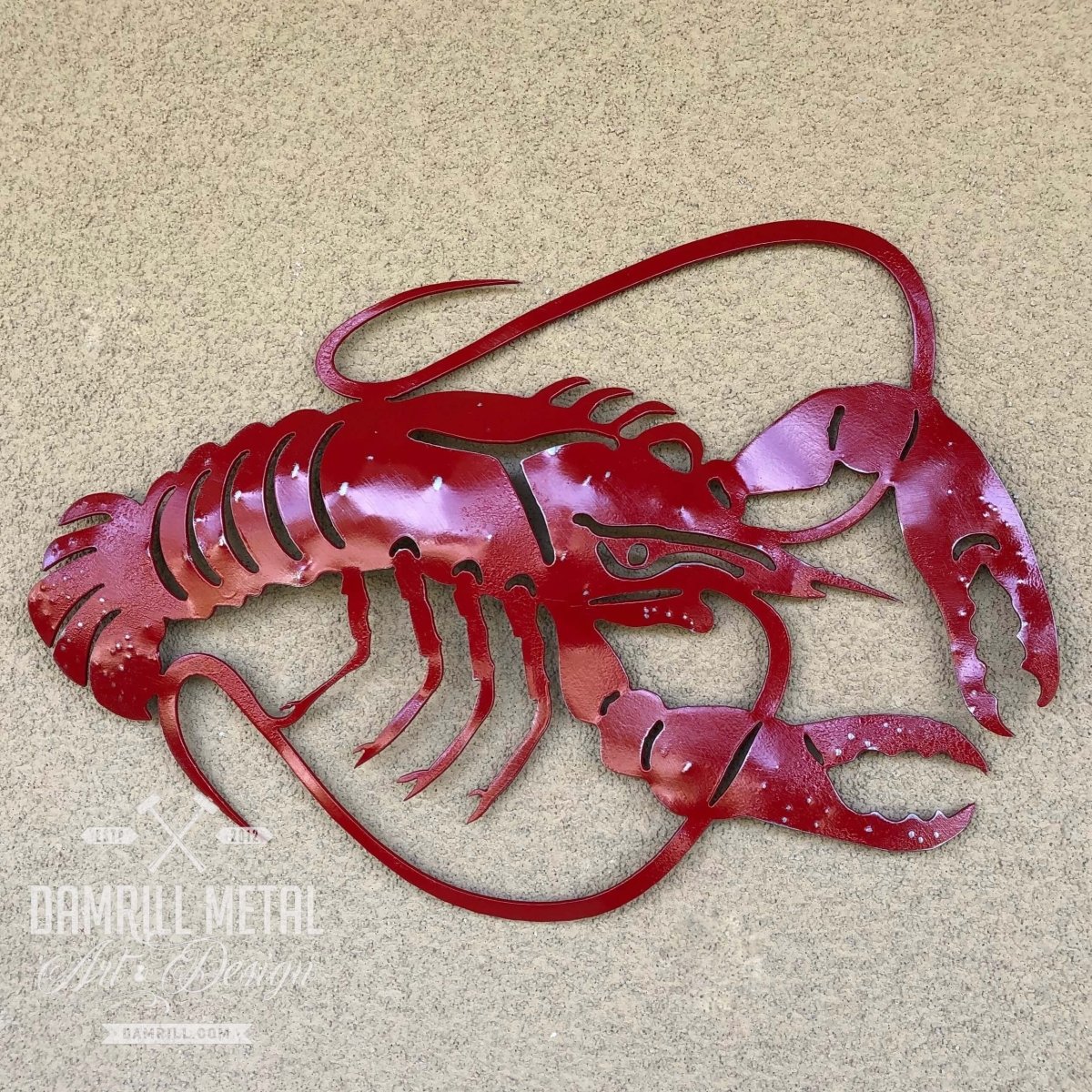 Rustic Crawfish Metal Wall Art - Damrill Metal Sculpture