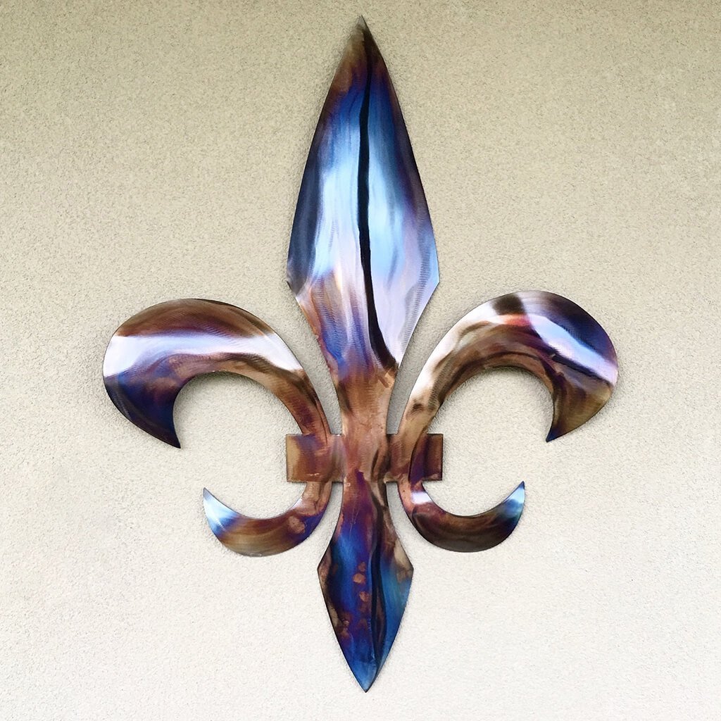 The Jefferson Fleur De Lis Art Wall Decor Home Romantic Decor Handcrafted - Damrill Metal Sculpture